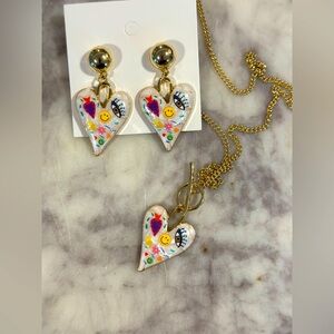 🧿 Evil eye  necklace earing set